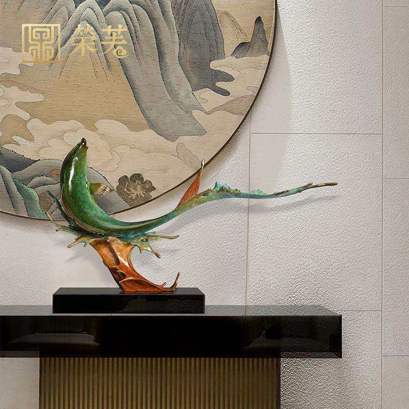 荣芙铜鲤鱼跳龙门摆件纪念品雕塑艺术品客厅办公室装饰工艺品,鲜花速递/花卉仿真/绿植园艺,割草机/草坪机,淘宝优惠券,粉丝福利购,淘宝优惠卷