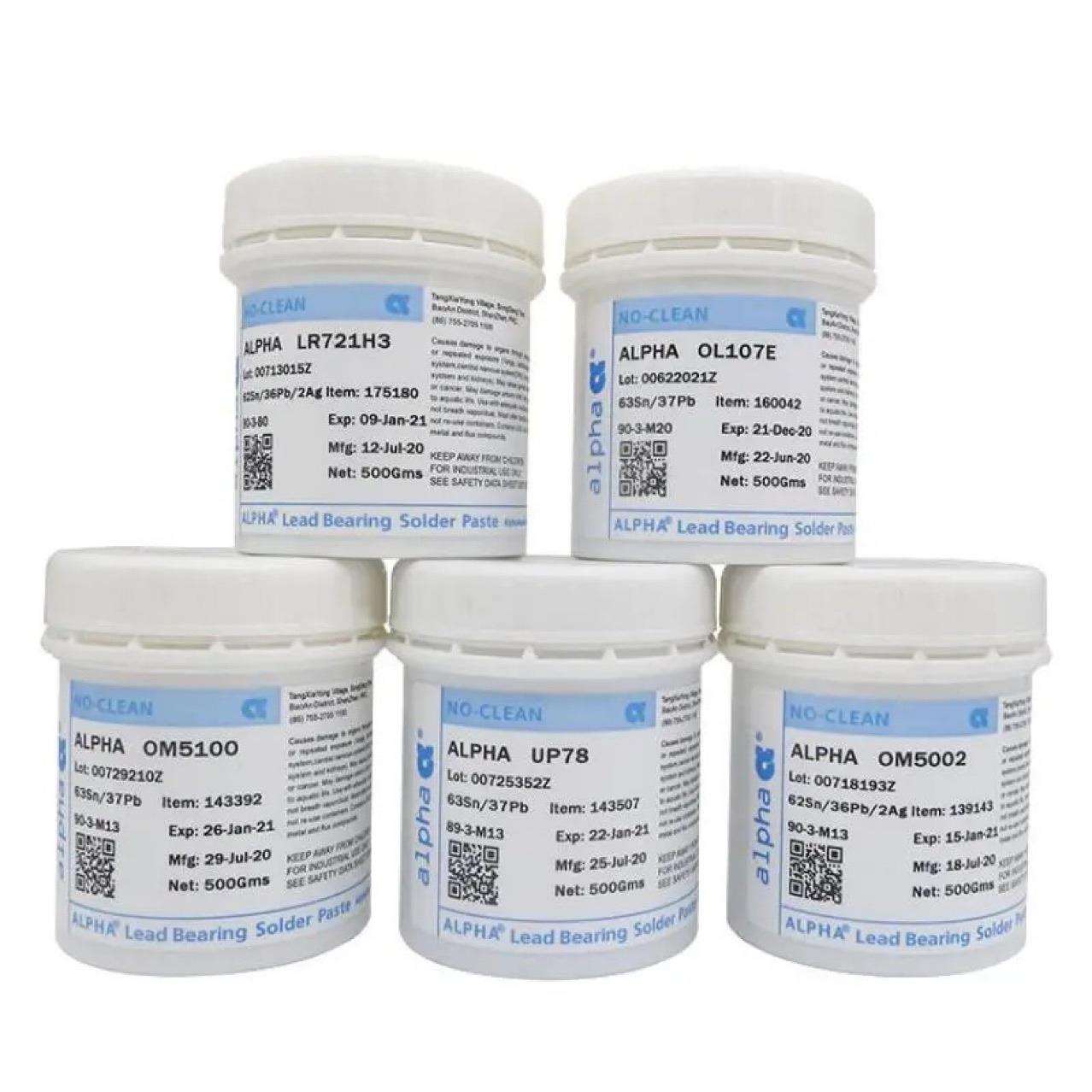 焊锡丝爱法63Sn37Pb免清洗阿尔法UP78有铅中温锡膏锡浆500克