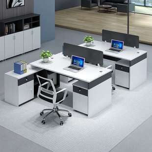 职员办公桌员工位4人位办公室屏风工位财务办公桌椅组合卡座单人