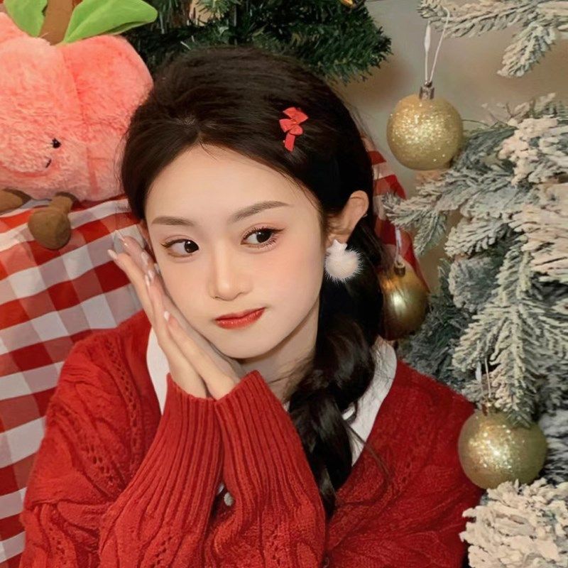 现货毛绒耳环999纯银针耳钉女耳钉