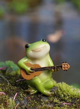 户外青蛙摆件花园庭院微景观盆栽造景装饰品多肉花盆挂件边缘悬挂