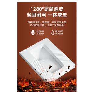 便盆冲水箱整套装 家用陶瓷蹲便器蹲坑式 防臭蹲厕大便器卫生间便池