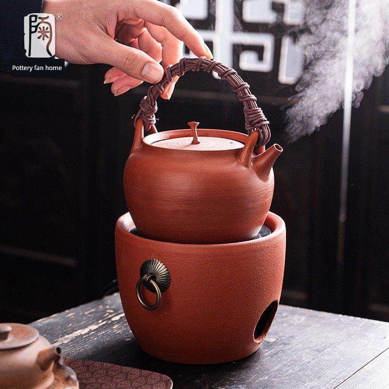 陶扇红土提梁茶壶绕炉泡茶电陶瓷炉套装准尼水壶家用沙泥边柄茶具,餐饮具,煮茶炉,淘宝优惠券,粉丝福利购,淘宝优惠卷