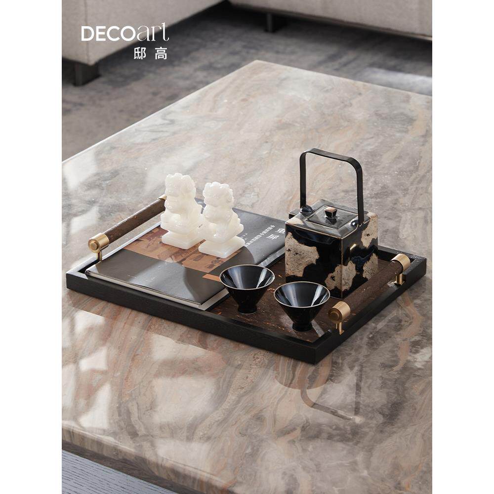 邸高中国风摆件装饰室内空间装修设计中式茶几意境花瓶高级感插花