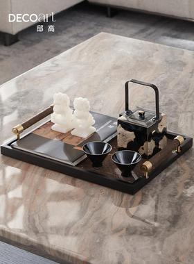 邸高中国风摆件装饰室内空间装修设计中式茶几意境花瓶高级感插花