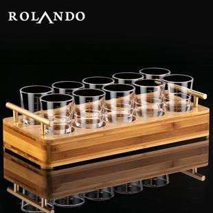大号2两喝酒杯子弹杯100ML 二两刻度白酒杯分酒器家用玻璃酒具套装
