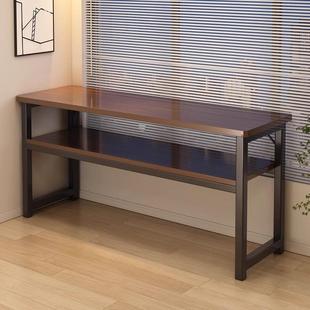 双人长条桌简易出租屋桌子家用卧室长方形书桌学生宿舍学习写字桌