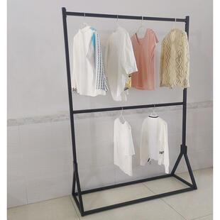 双层衣架衣帽架挂衣服架子家用落地卧室不占空间衣架简易晾衣架子