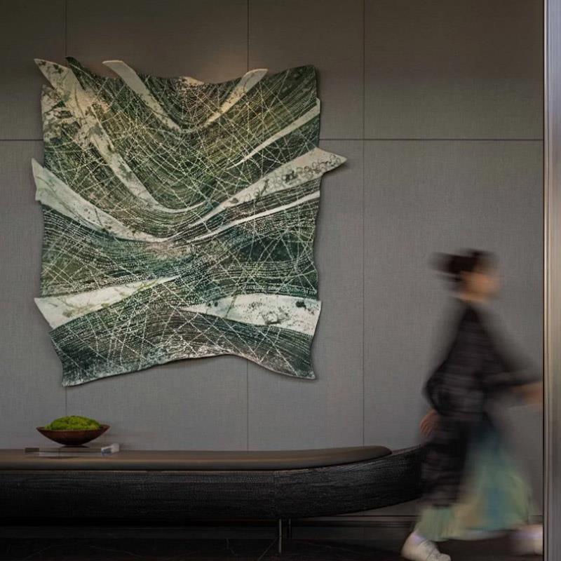 现代客厅画玄关过道立体雕刻装饰画售楼处样板间别墅挂画图片