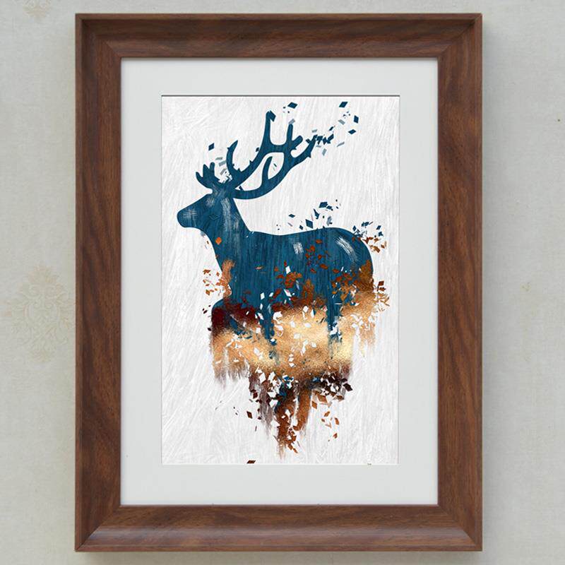 简约海报画框挂墙素描彩绘树脂拼图相框16 24 8开4开A4装裱定制做