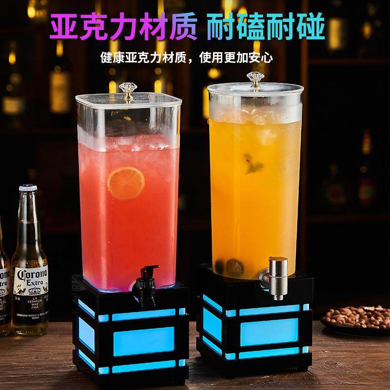 网红酒炮3L扎啤桶发光啤酒桶容器酒吧商用幻彩啤酒炮果汁鼎酒塔