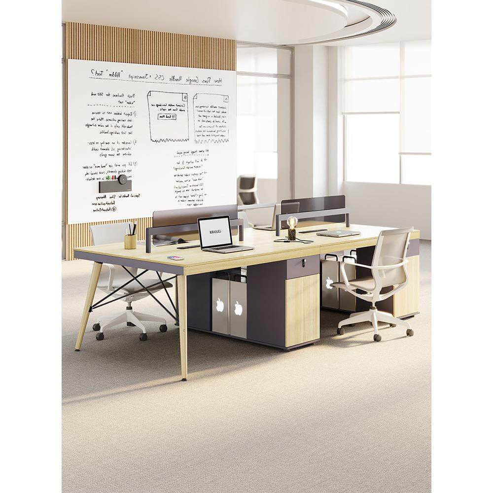 办公桌椅组合四4双人位职员工位6卡座简约现代办公室财务桌子家具