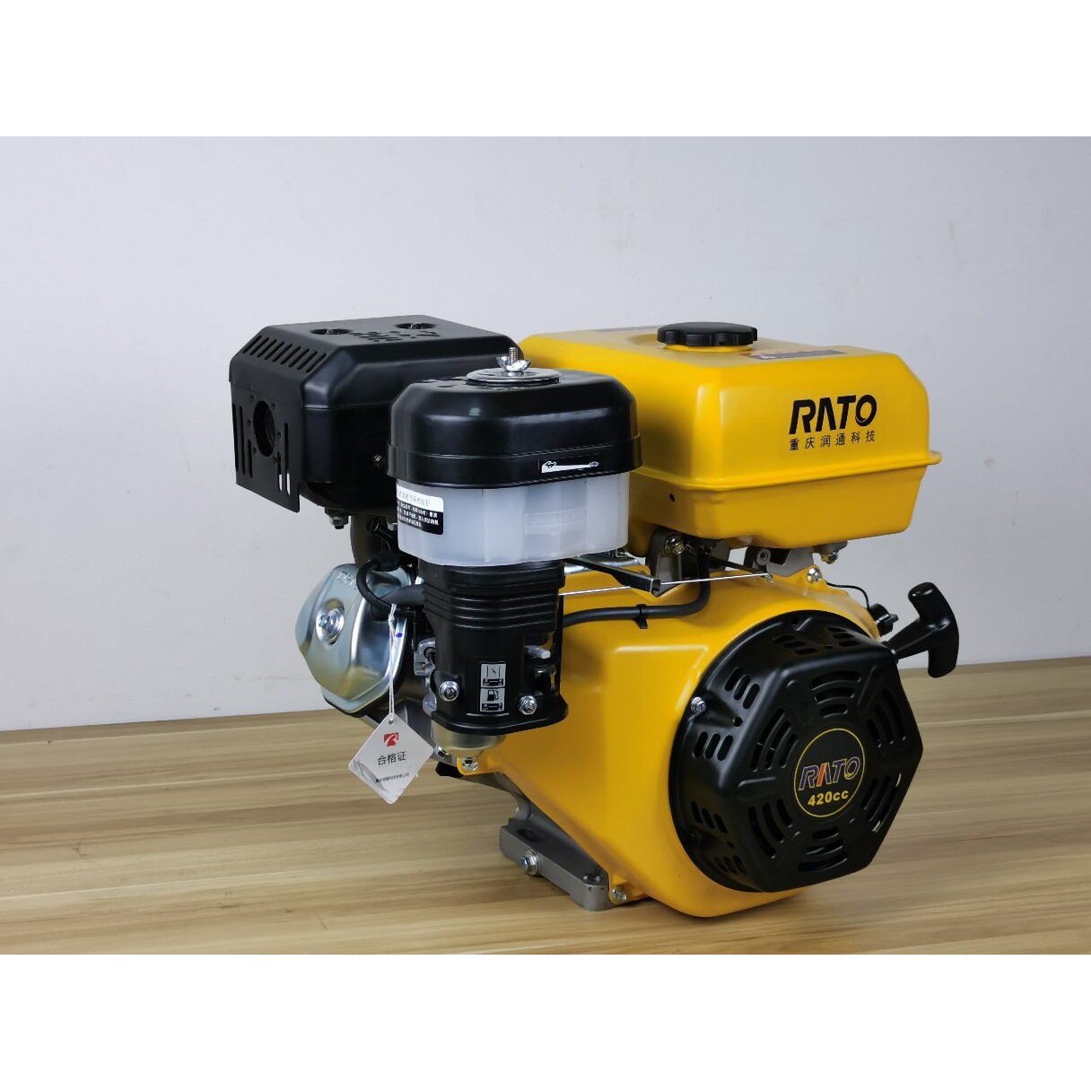 重庆润通Rato单缸风冷汽油机420cc190F手动15马力发动机马路切割