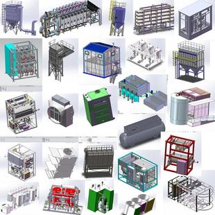 纯净水处理废气处理污水处理设B备空气净化处理模型3D模型资料