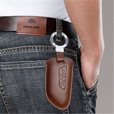 专用于大众21款高尔夫揽境ID46X途昂XI车用钥匙包真皮钥匙套钥匙