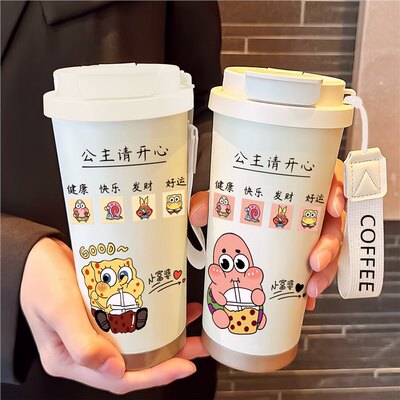 可爱卡通情侣咖啡杯学生保温杯