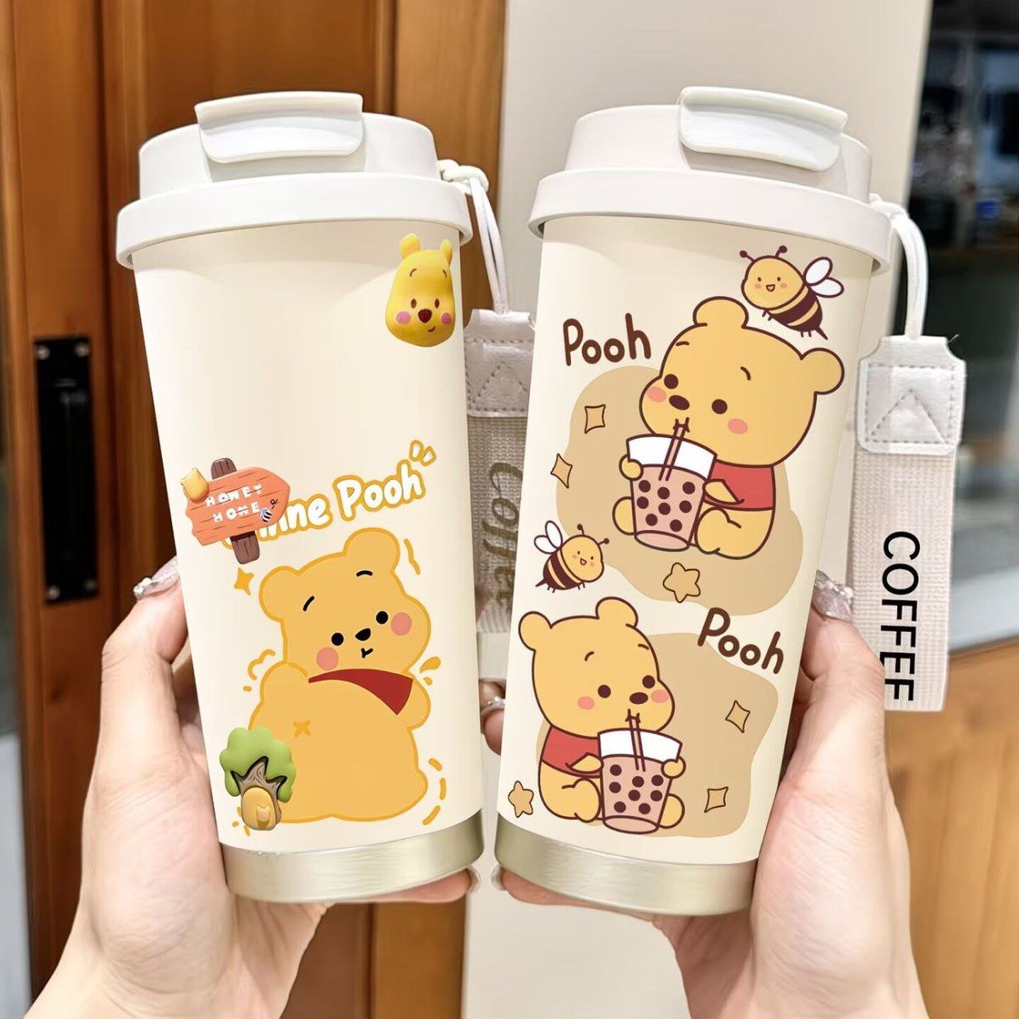 小维尼熊大容量保温杯吸