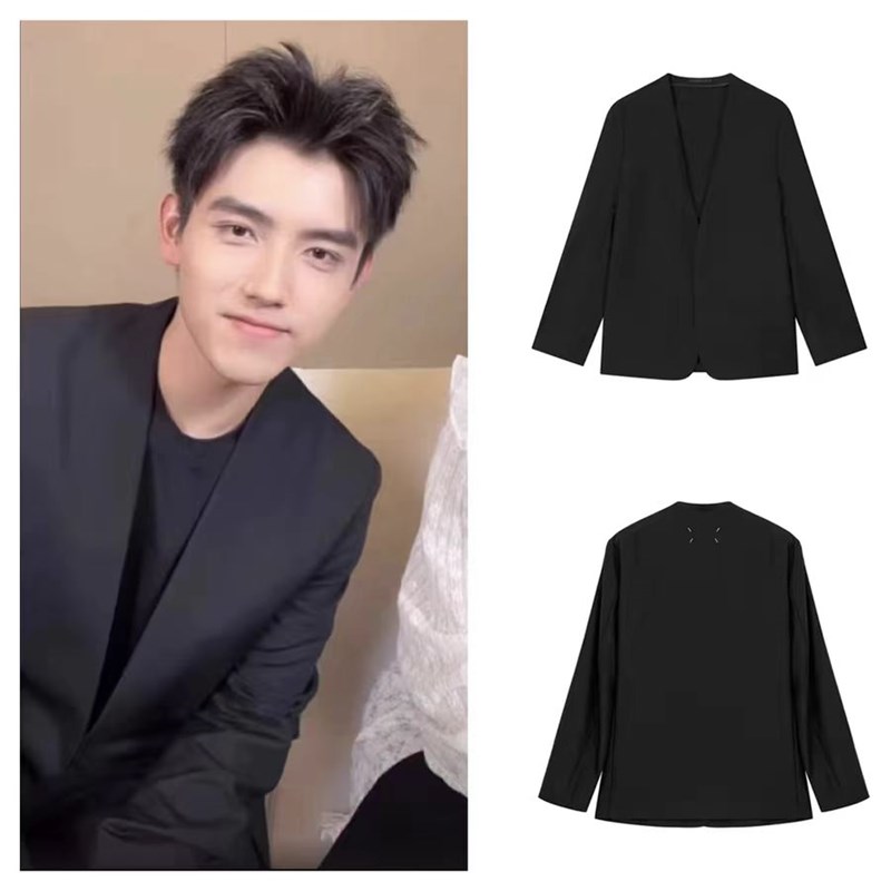 马拉M6无领西服男女宽松休闲韩版潮流外套高级感韩风简约百搭款