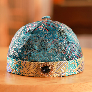 周岁帽子男宝2022新款男童抓周亲子帽唐装拜年服帽哥帽地主帽冬季