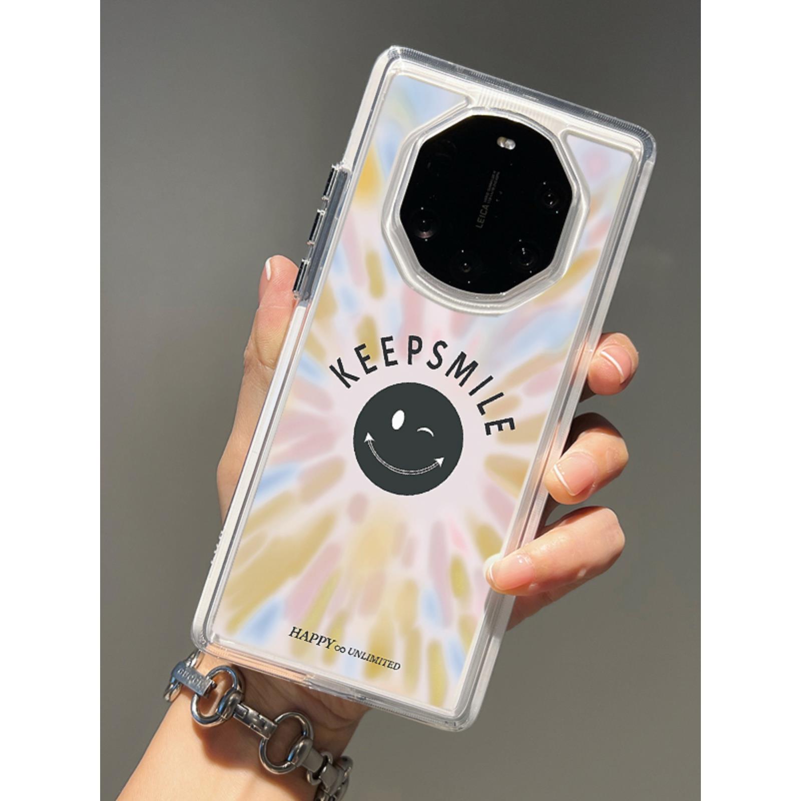 原装正品王子文同款笑脸适用华为MateX5手机壳折叠屏40RS保时捷50全包防摔X3典藏版X2透明新款时尚奢华网红潮