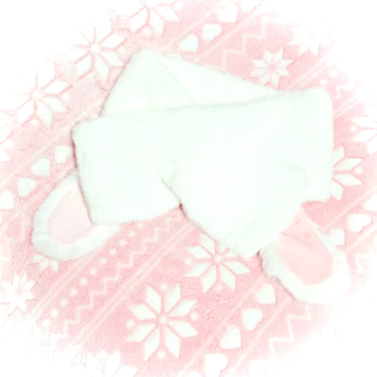 thumbnail for Dessert rabbit ears versatile scarf scarf winter warm cross Japanese cute plush two-dimensional thickening