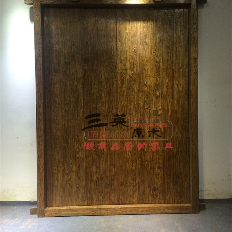 实木仿古大门户外庭院门进户双开门农村木门围墙中式别墅对开门