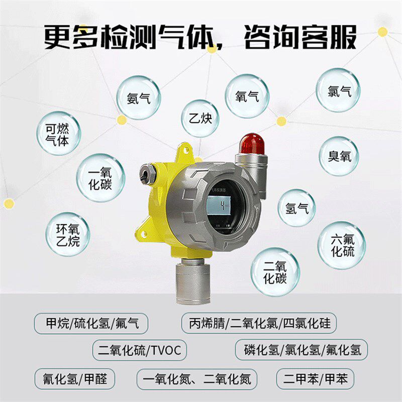 乙炔气体报警器工业防爆氧气O2C2H2泄漏含量检测仪浓度探测无线