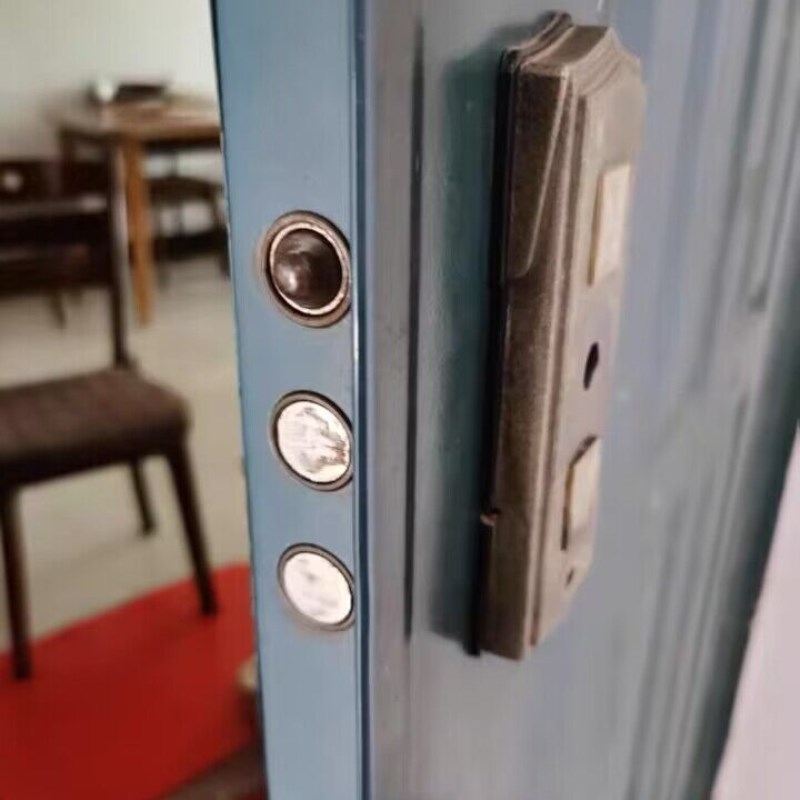老式防盗门锁自动碰锁家卫石牛十字锁升级C级叶片锁心大门自动锁