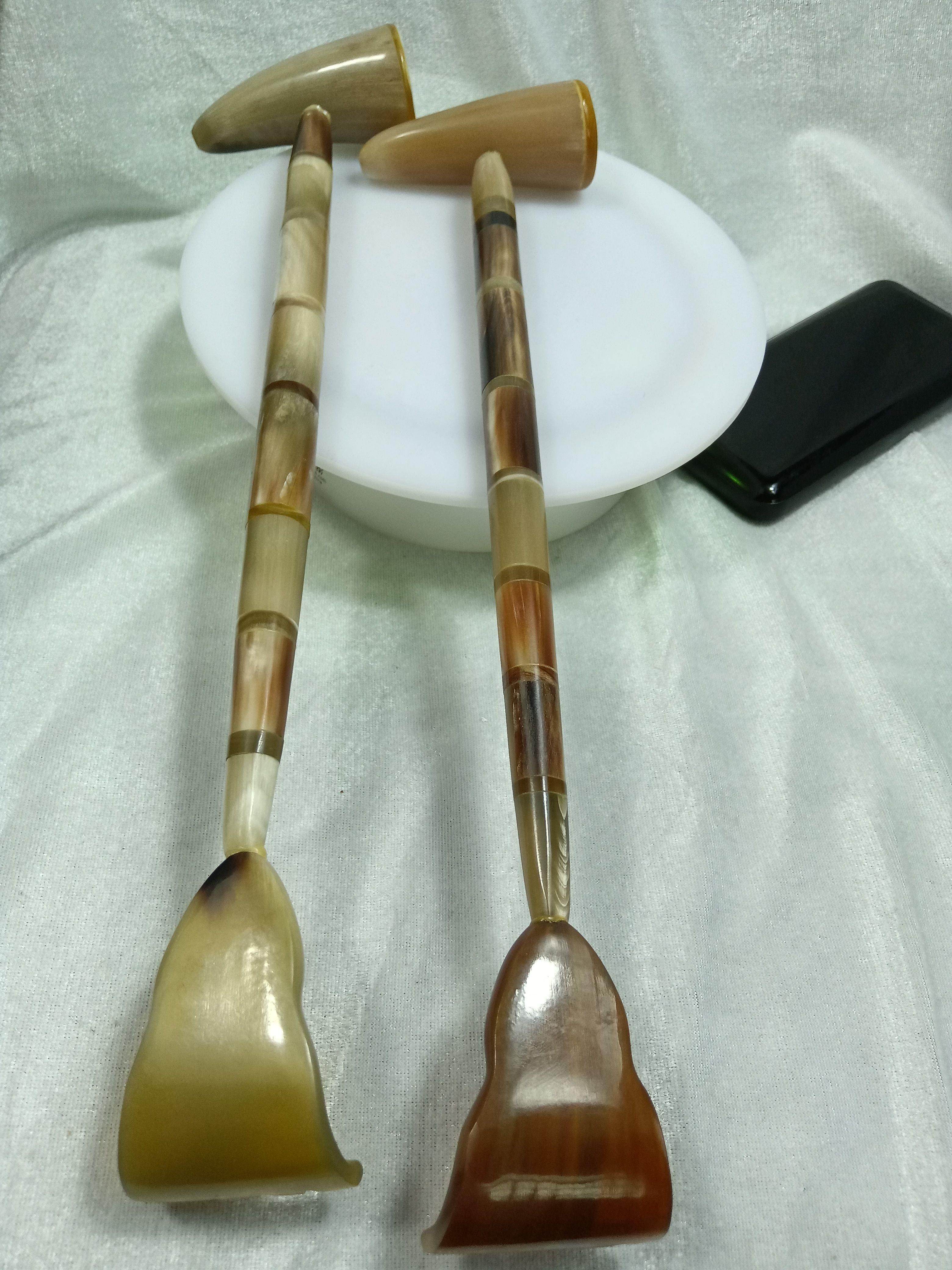 供应全牛角健身锤节节高不求人痒痒挠牛角打磨保健按摩锤