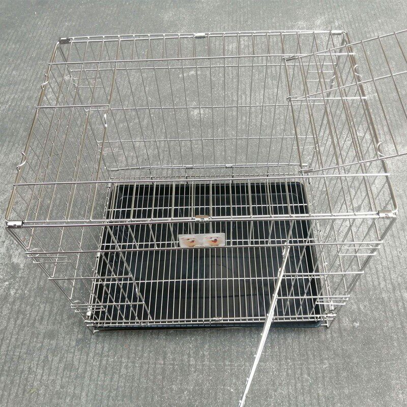 纯不锈钢宠物笼可折叠不生锈兔笼猫笼用品泰迪比熊狗笼子多省包邮