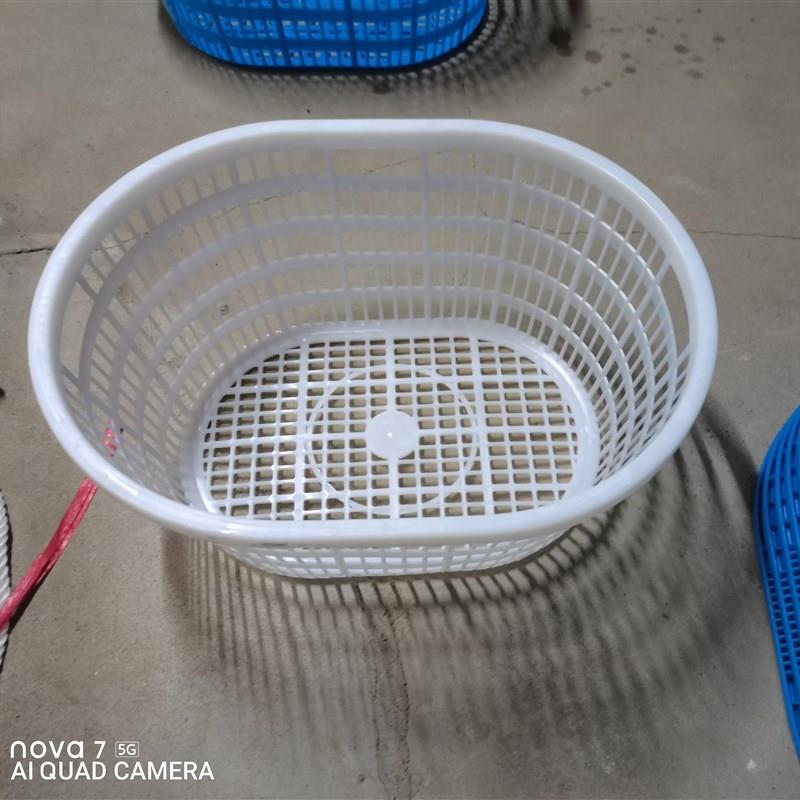 鱼筐装鱼防跳带网鱼筐椭圆形塑料筐有网筐渔筐加网加厚