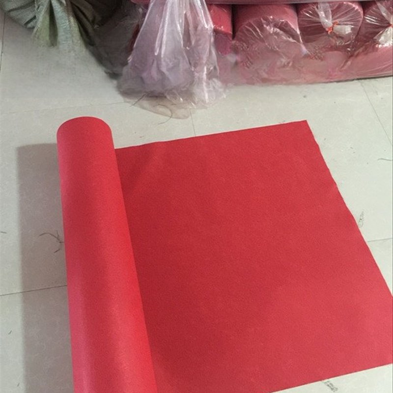 定制 婚庆地毯一次性红地毯红舞台展览展会特价2毫米厚整卷包邮