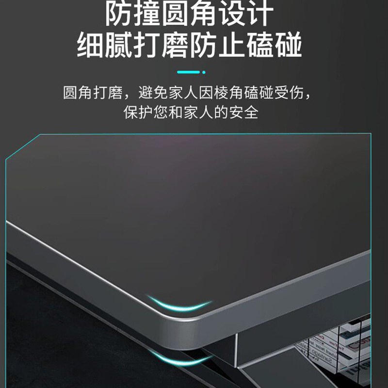 电脑桌台式电竞桌椅一套简易办公桌家用学生学习书桌书架一体桌子