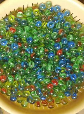 14mm弹珠机玻璃球怀旧玩具玻璃珠 玻璃球100粒装 25mm玻璃球