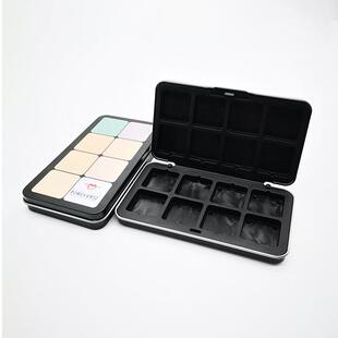 来定制推图荐 马铁眼影铁口盒8宫格金属彩妆铁盘HB026 遮瑕唇彩