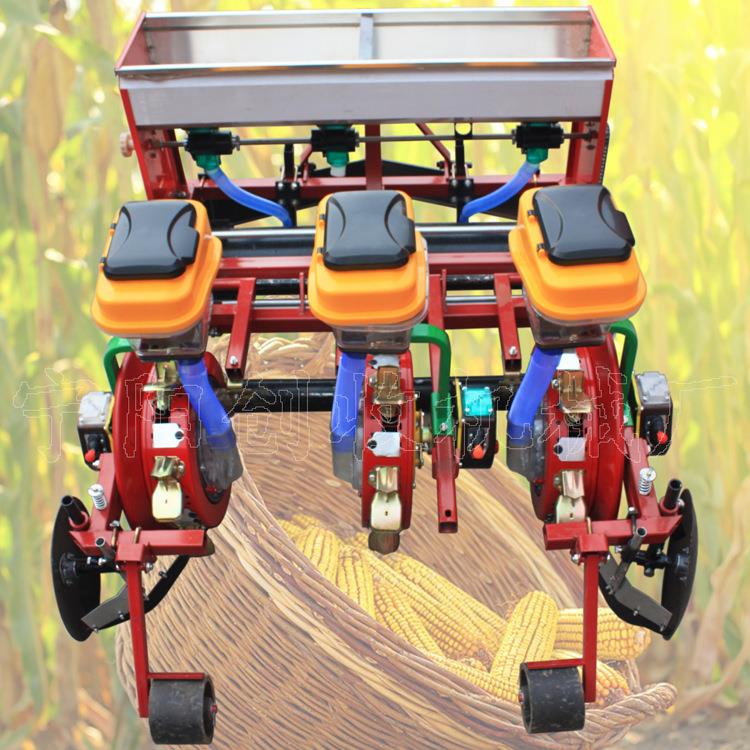 玉米谷物覆膜精可播可滴灌药油葵大豆花生铺膜播机HCN打种机厂家