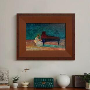 南法风复古艺术客餐厅摆件装饰画法式中古风儿童房卧室床头挂画