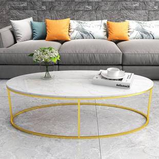 金色铁艺茶几简约客厅小户型圆形茶桌桌子多功能创意沙发边几