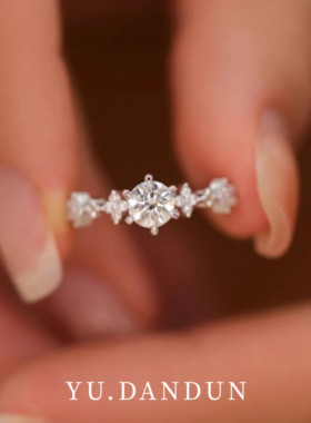 莫桑戒指50分璀璨星河钻满