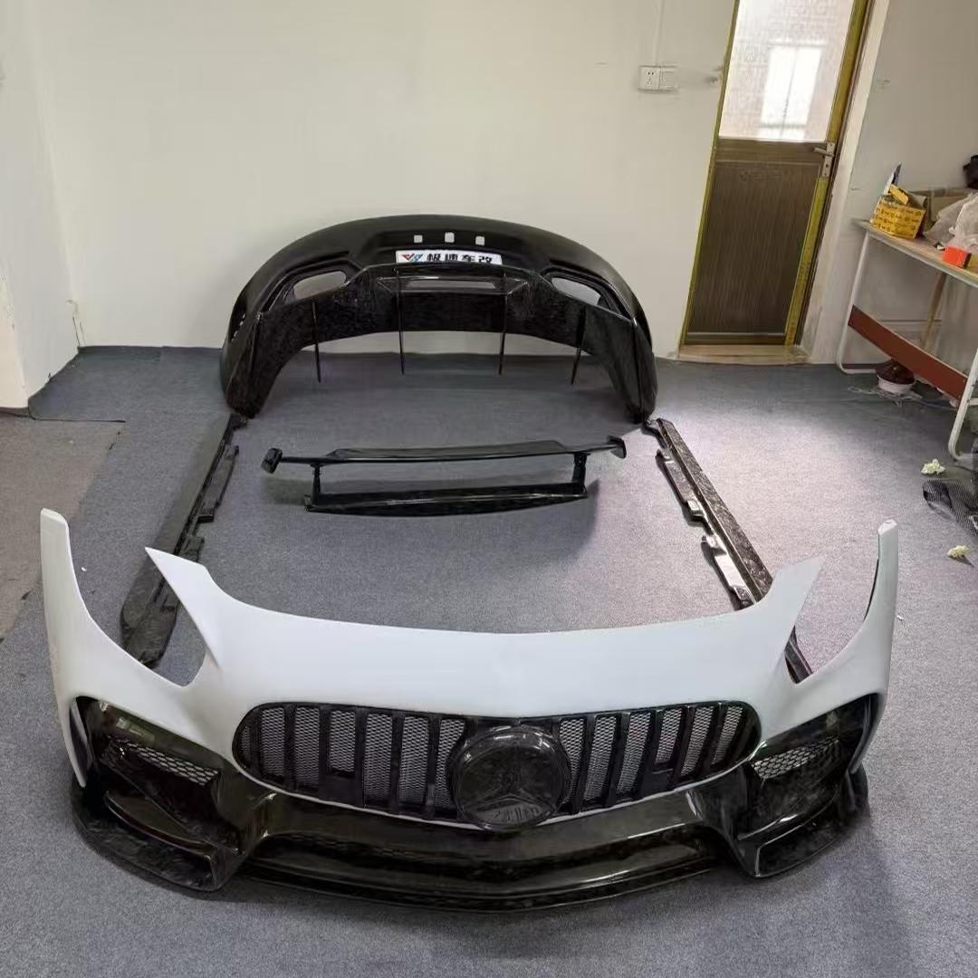 适用奔驰AMGGT GTS改装iMP前杠侧裙后杠GTR碳纤维尾翼机盖大包围