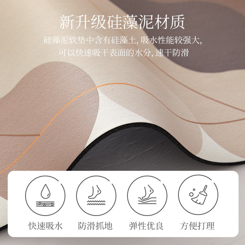 厨房专用硅藻泥地垫防水防油污吸水耐脏地毯美式免洗门口防滑脚垫,居家布艺,厨房地垫,淘宝优惠券,粉丝福利购,淘宝优惠卷