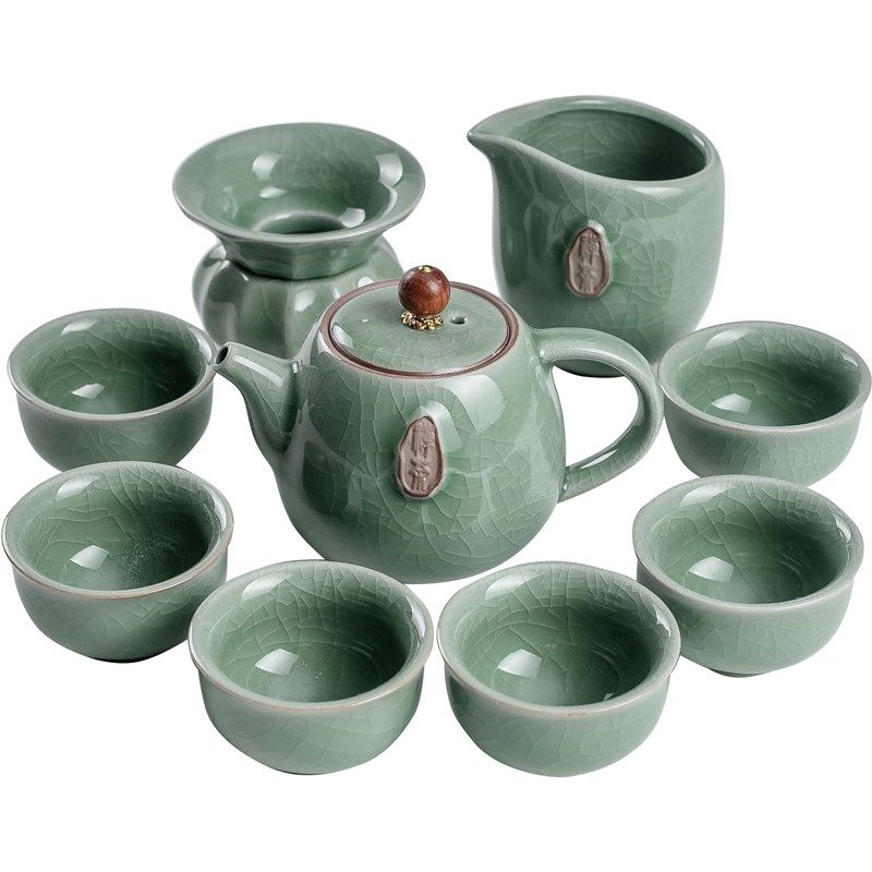 简约茶具套装家用小套功夫茶具整套冰裂青花瓷盖碗功夫茶茶碗茶海,餐饮具,整套茶具,淘宝优惠券,粉丝福利购,淘宝优惠卷