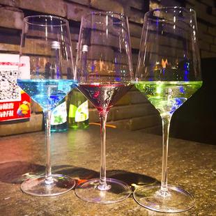 水晶红酒杯套装 高脚杯 醒酒器菱形家用白葡萄酒杯小奢华6只装 欧式
