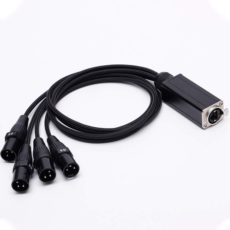 RJ45转多通道XLR音频适配器DMX512网络信号延伸器网线转模拟分配