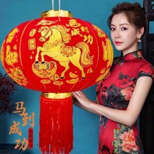 灯笼新款2026年高档大红灯笼挂饰新年春节高端大门口一对别墅户外