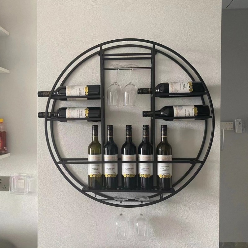 铁艺艺术复古酒吧欧式壁挂红酒酒架创意简约葡萄酒置物架展示架