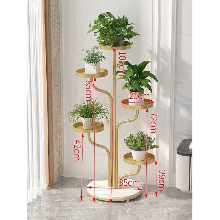 花架子客厅落地式置物架阳台简约现代铁艺花盆架绿萝植物摆放层架