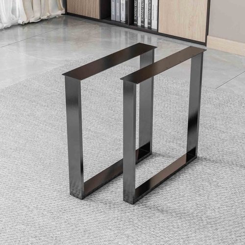 实木大板支架桌脚不锈钢色桌腿桌子腿餐台脚支架梳妆吧台腿书桌脚