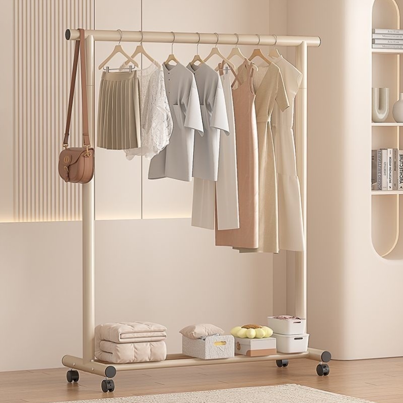 超粗32管落地挂衣架家用晾衣架简易卧室晾衣杆衣服立式架子衣帽架