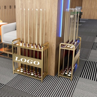 台球杆放置架落地轻奢桌球俱乐部收纳架台球杆架展示架存放柜定制